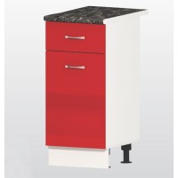 Долен кухненски шкаф Алис B4 с врата и чекмедже - 40 червено гланц