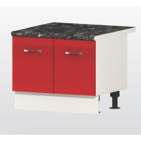 Долен кухненски шкаф за печка Раховец Алис B50 - 60 червено гланц