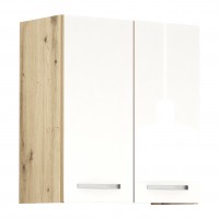 Горен кухненски шкаф Лорен Г17 бяло огледален гланц