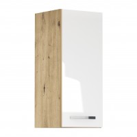 Горен кухненски шкаф Лорен Г23 бяло огледален гланц