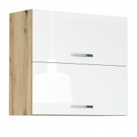 Горен кухненски шкаф Лорен Г33 бяло огледален гланц