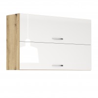 Горен кухненски шкаф Лорен Г35 бяло огледален гланц​​​​​​​