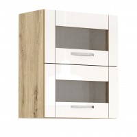 Горен кухненски шкаф Лорен Г36 бяло огледален гланц