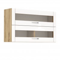 Горен кухненски шкаф Лорен Г39 бяло огледален гланц