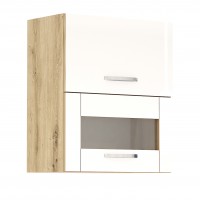 Горен кухненски шкаф Лорен Г40 бяло огледален гланц​​​​​​​