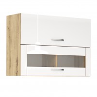 Горен кухненски шкаф Лорен Г42 бяло огледален гланц