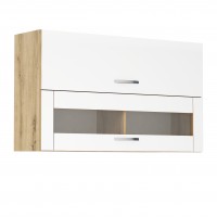Горен кухненски шкаф Лорен Г43 бяло огледален гланц