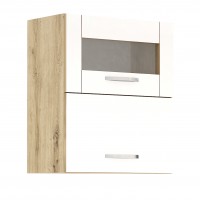 Горен кухненски шкаф Лорен Г44 бяло огледален гланц