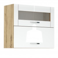 Горен кухненски шкаф Лорен Г45 бяло огледален гланц