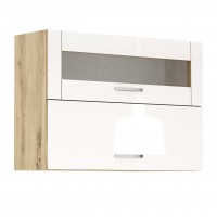 Горен кухненски шкаф Лорен Г46 бяло огледален гланц