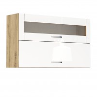 Горен кухненски шкаф Лорен Г47 бяло огледален гланц
