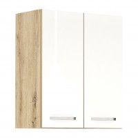 Горен кухненски шкаф Лорен Г49 бяло огледален гланц