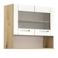 Горен кухненски шкаф Лорен Г58 бяло огледален гланц