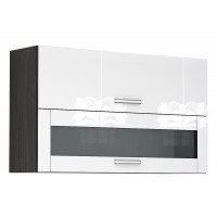 Кухненски модул Елинор - Модул G43 / бял  гланц / черен гланц