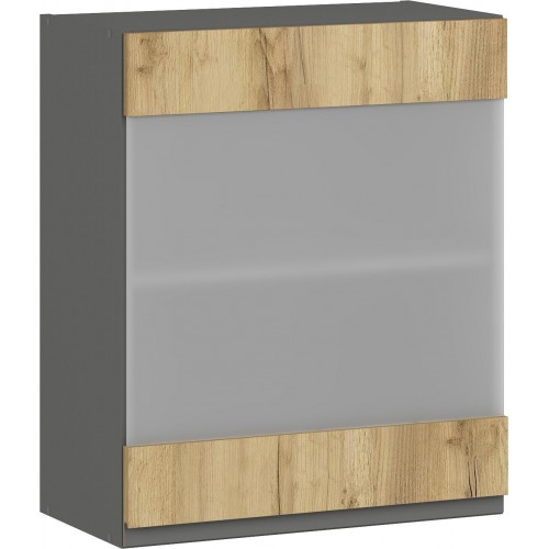 Горен кухненски шкаф Лусил  / Lusil B 60/72 с една врата витрина