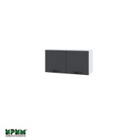Горен кухненски модулен шкаф Сити БФ11-108 бяло, карбон мат