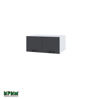 Горен кухненски модулен шкаф Сити БФ11 - 112 бяло / карбон мат