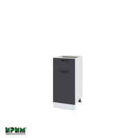 Долен кухненски модулен шкаф Сити БФ11- 24 бяло, карбон мат