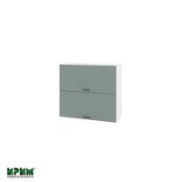 Горен кухненски модулен шкаф Сити БФ11 - 12 бяло, олив мат