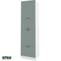 Колонен кухненски модулен шкаф Сити БФ11- 48 бяло, олив мат