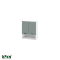 Горен кухненски модулен шкаф Сити БФ11- 7 бяло, олив мат