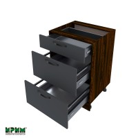 Долен кухненски модулен шкаф Сити ВФ11- 54 венге, карбон мат