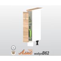 Долен кухненски шкаф бутилиера Алис B62 - дъб сонома - 15
