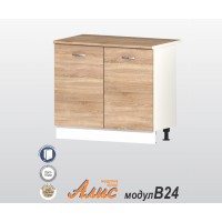 Долен кухненски шкаф Алис B24 с две врати и рафт - дъб сонома - 100