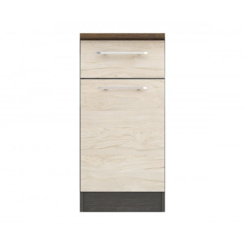 Долен кухненски шкаф Ванеса B4 с чекмедже и врата - рокфорд лайт/дъб карбон - 40