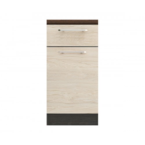 Долен кухненски шкаф Ванеса B74 с чекмедже и врата - рокфорд лайт/дъб карбон - 45