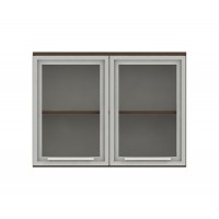 Горен кухненски шкаф Ванеса G12 с две витрини - дъб карбон - 80