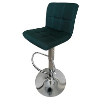 Бар стол Калипсо-12 текстил -тъмно зелен