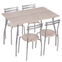 Комплект маса с 4 стола Carmen 20014 - дъб сонома