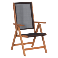 Сгъваем дървен градински стол SVEN - черен